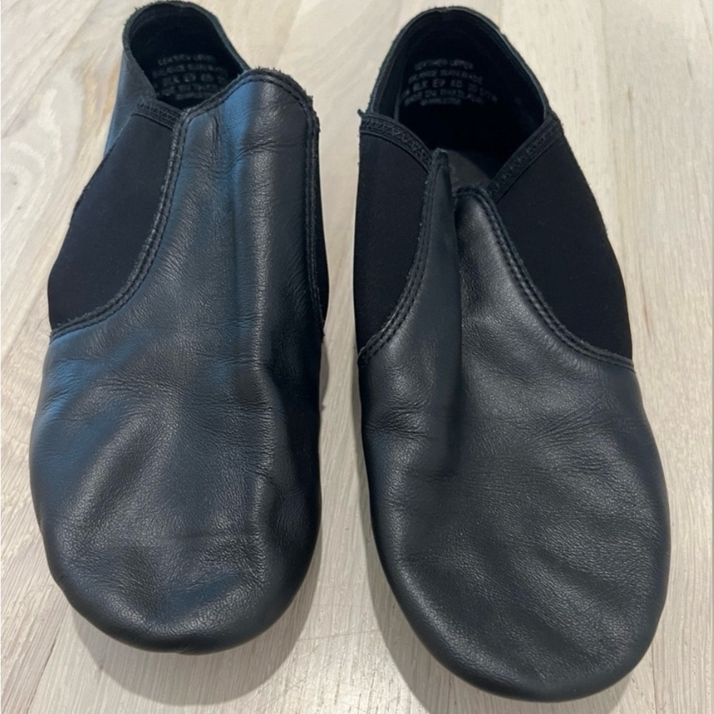 Capezio E-Series Kids Jazz Shoes Black Leather Size 10.5 NWOT